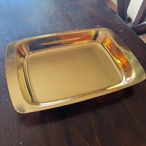 Vintage LIFETIME Elegant Gold Tone Tray